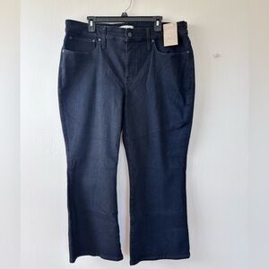 Madewell Women’s Mid Rise Kick Out Jeans Black Size 18W NEW
